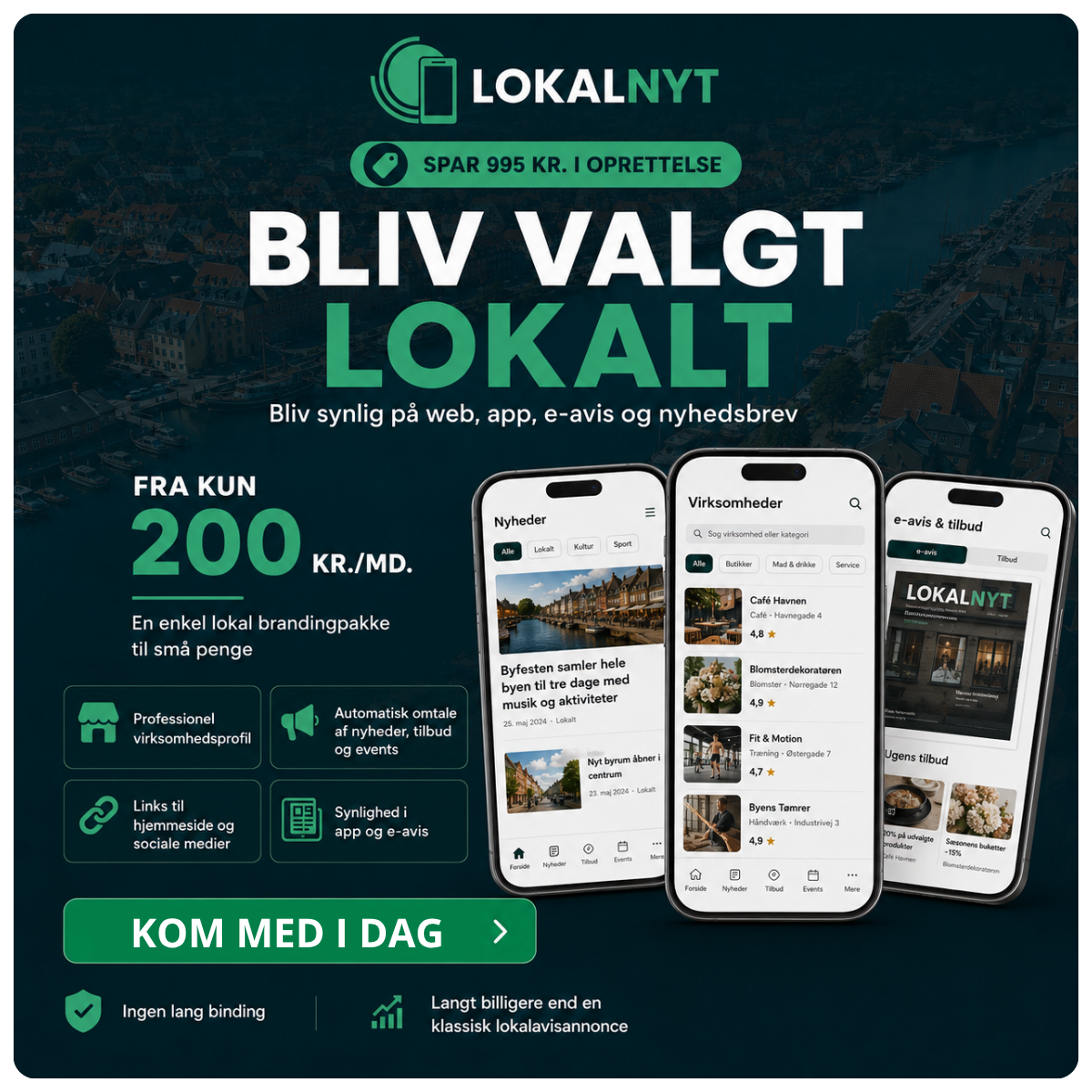 En komplet lokal brandingpakke til en fast lav pris