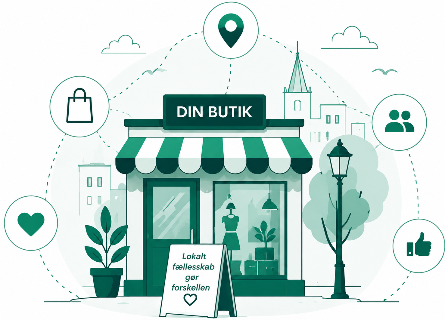 lokalt faellesskab Hver butik eller lokale afdeling kan få sin egen profil på LokalNyt med link til jeres hjemmeside, jeres find-butik-side eller en relevant lokal landingsside. Det styrker jeres lokale digitale tilstedeværelse og gør det nemmere for kunderne at finde den nærmeste filial. Samtidig kan jeres kæde få fast synlighed i de lokale e-aviser, hvor læserne får overblik over nyheder, events, tilbud og virksomheder i byen.